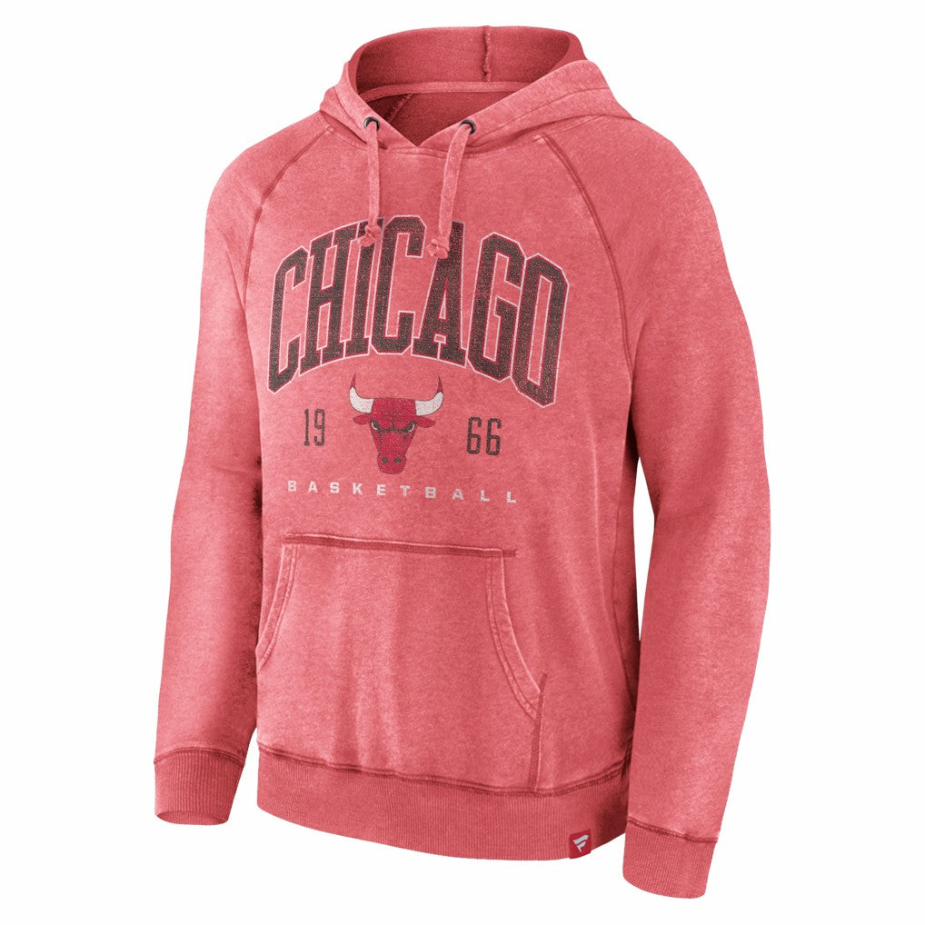 Chicago Bulls Foul Trouble Snow Wash Raglan Pullover Hoodie - Heather Red online