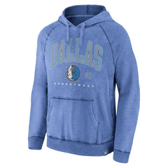 Dallas Mavericks Foul Trouble Snow Wash Raglan Pullover Hoodie sale - Heather Blue outlet