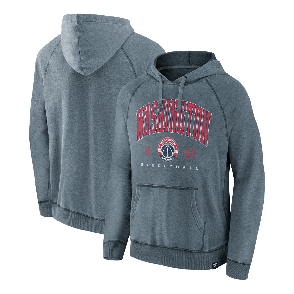 Washington Wizards Foul Trouble Snow Wash Raglan Pullover Hoodie - Heather Navy online