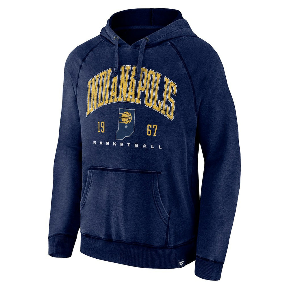 Indiana Pacers Foul Trouble Snow Wash Raglan Pullover Hoodie - Heather Navy sale