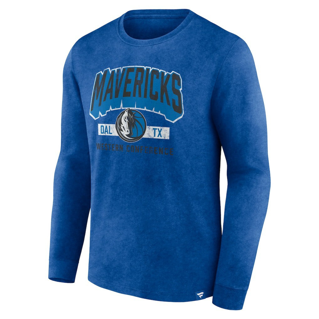 Dallas Mavericks Front Court Press Snow Wash Long Sleeve T-Shirt sale - Heather Royal outlet