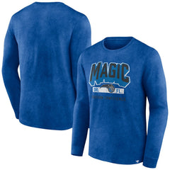 Orlando Magic Front Court Press Snow Wash Long Sleeve T-Shirt - Heather Royal on sale