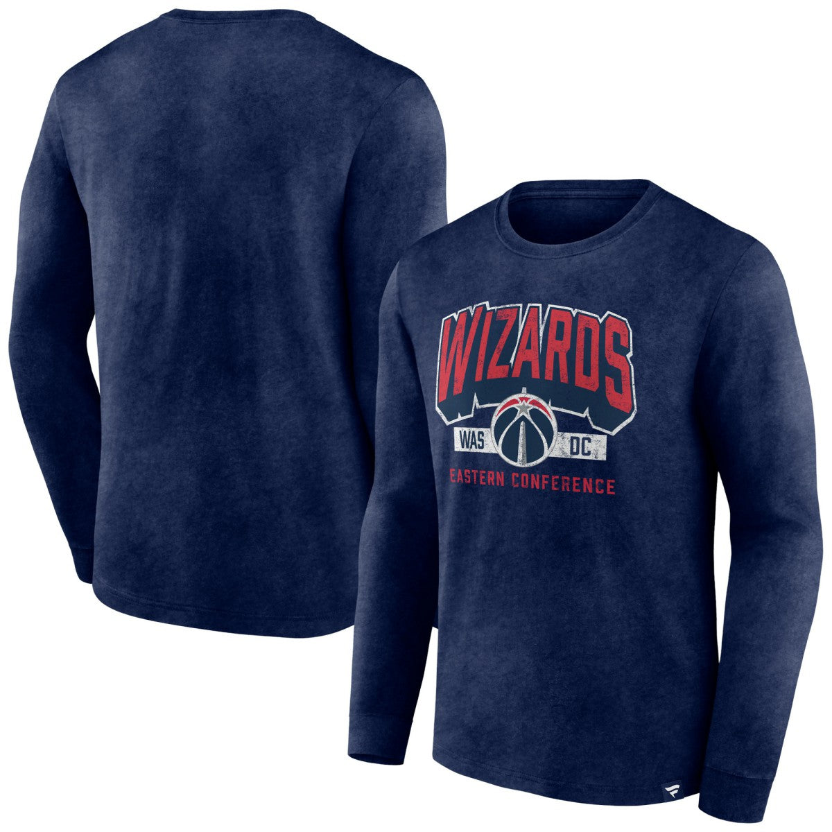 Washington Wizards Front Court Press Snow Wash Long Sleeve T-Shirt - Heather Navy shop