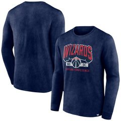 Washington Wizards Front Court Press Snow Wash Long Sleeve T-Shirt - Heather Navy shop
