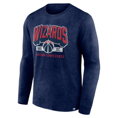 Washington Wizards Front Court Press Snow Wash Long Sleeve T-Shirt - Heather Navy shop