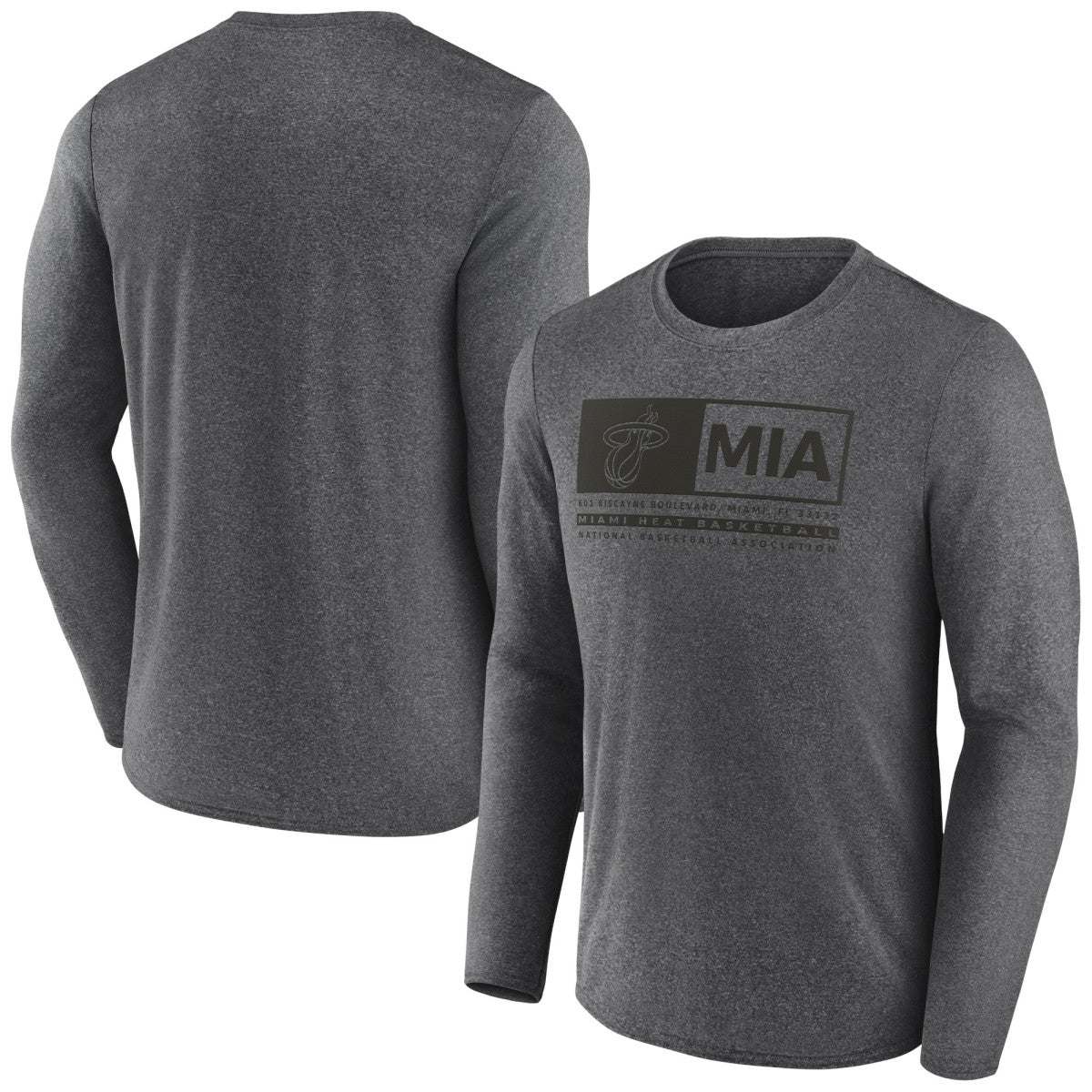 Miami Heat Three-Point Play T-Shirt - Heather Charcoal outlet