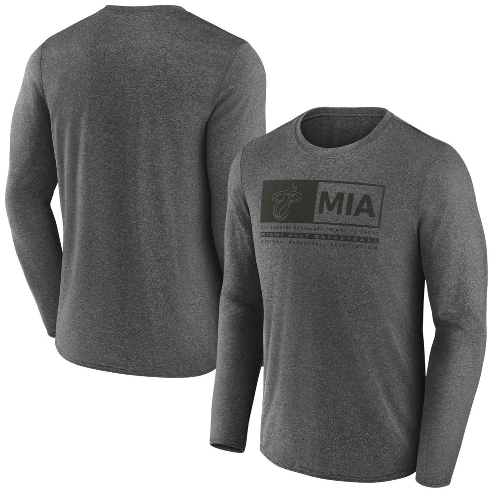Miami Heat Three-Point Play T-Shirt - Heather Charcoal outlet