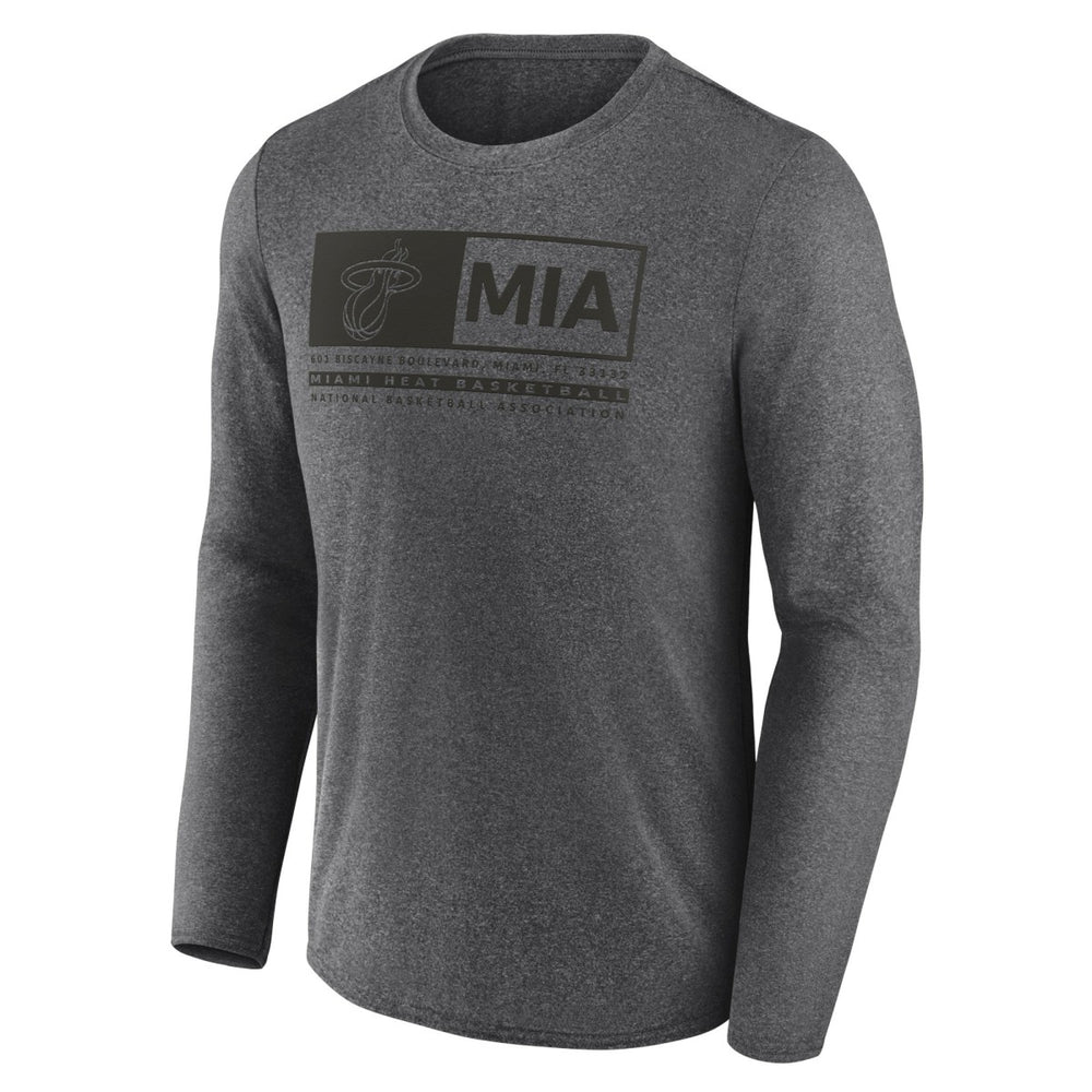 Miami Heat Three-Point Play T-Shirt - Heather Charcoal outlet