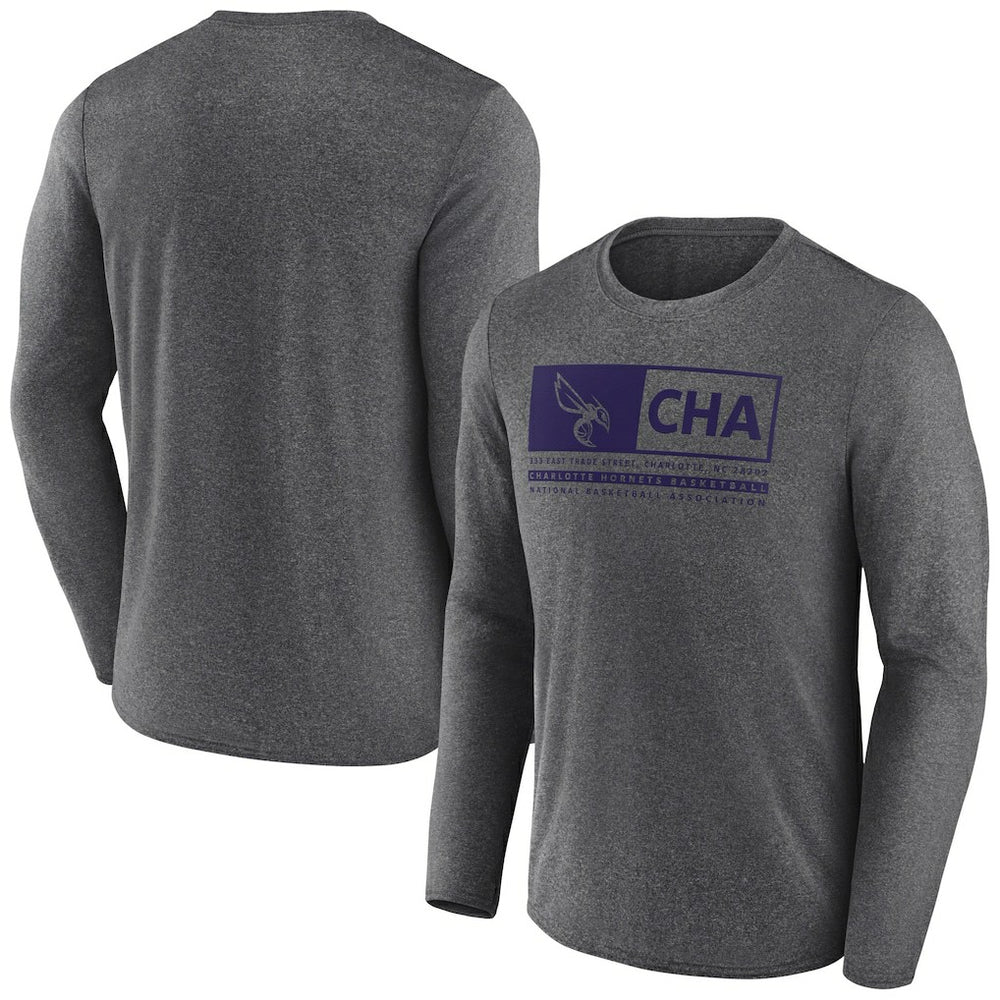 Charlotte Hornets Three-Point Play T-Shirt - Heather Charcoal cheap