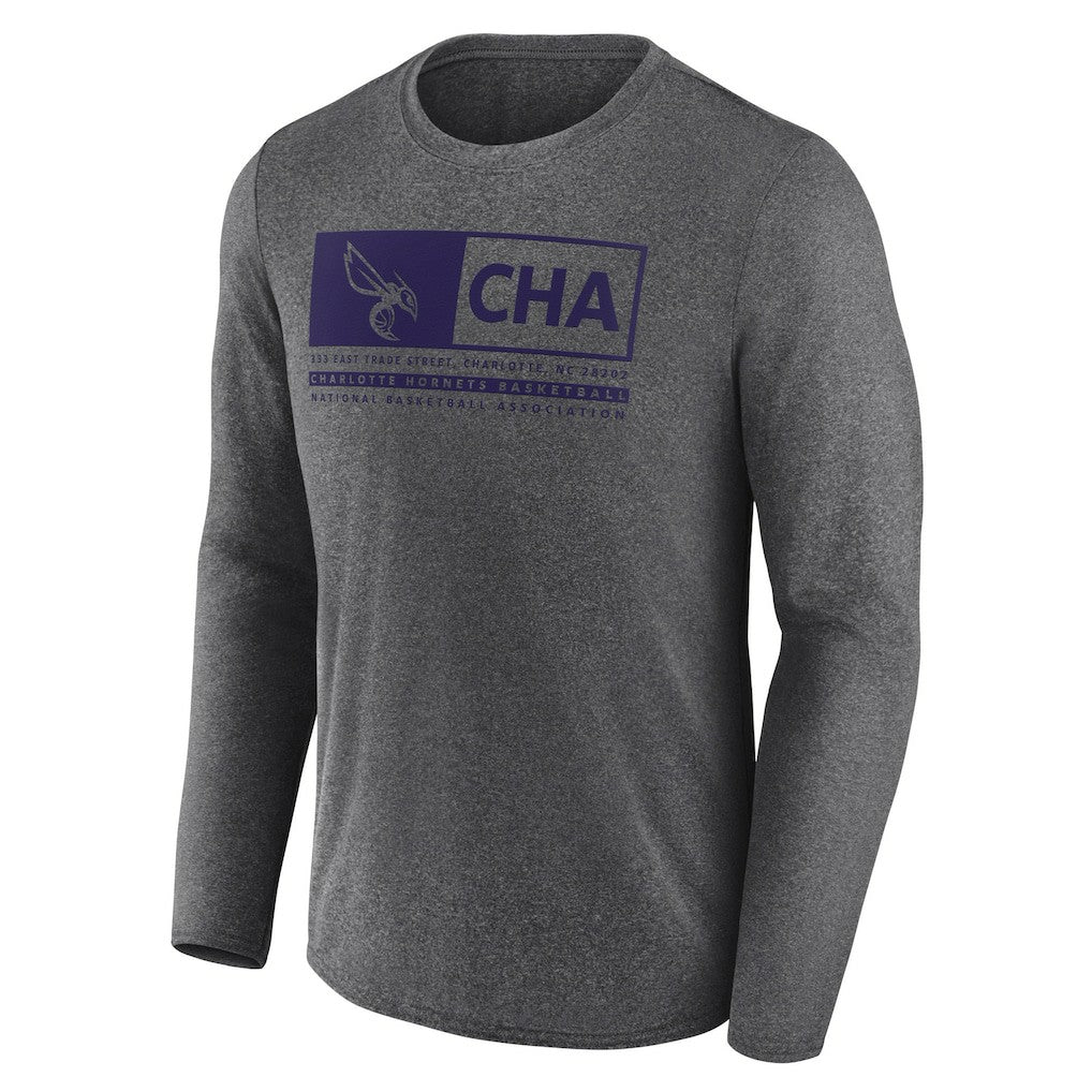 Charlotte Hornets Three-Point Play T-Shirt - Heather Charcoal cheap