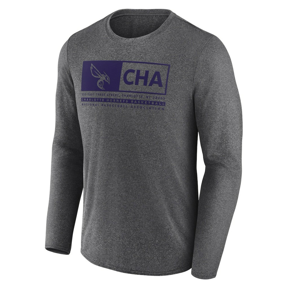 Charlotte Hornets Three-Point Play T-Shirt - Heather Charcoal cheap