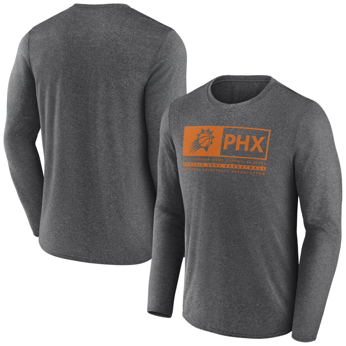 Phoenix Suns Three-Point Play T-Shirt - Heather Charcoal for sale