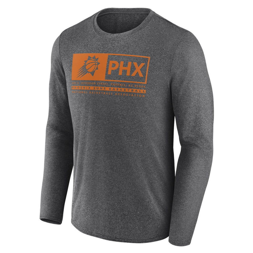 Phoenix Suns Three-Point Play T-Shirt - Heather Charcoal for sale