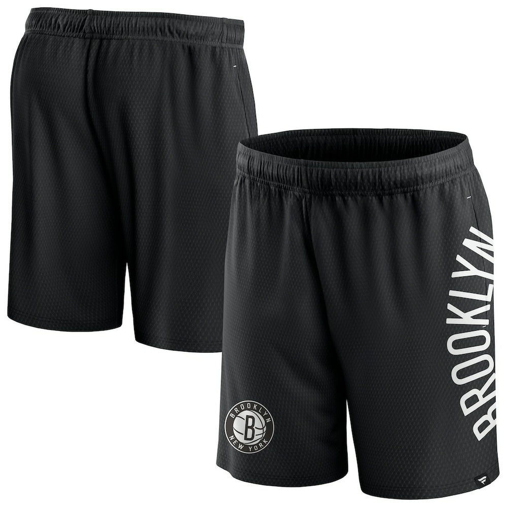 Brooklyn Nets Post Up Mesh Shorts - Black sale