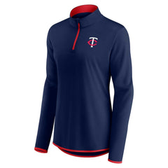 Minnesota Twins Women's Corner Quarter-Zip Top Navy