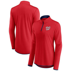 Washington Nationals Women's Corner Quarter-Zip Top Red