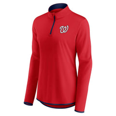 Washington Nationals Women's Corner Quarter-Zip Top Red