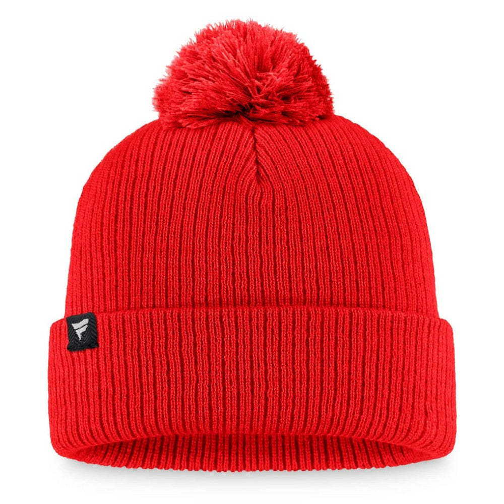 Washington Nationals Women's Run The Bases Long Sleeve T-Shirt & Cuffed Knit Hat with Pom Combo Set Red