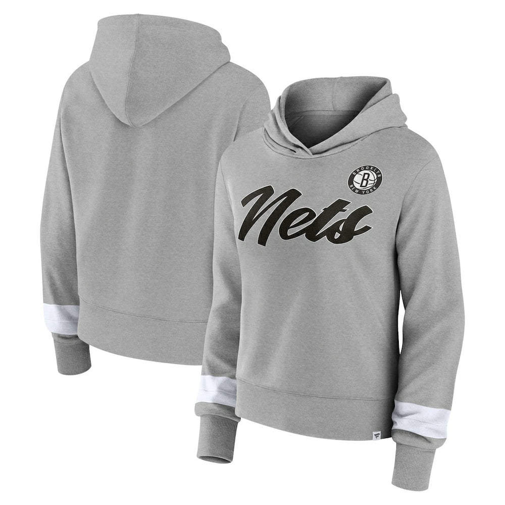 Brooklyn Nets Women's Halftime Pullover Hoodie - Heather Gray sale
