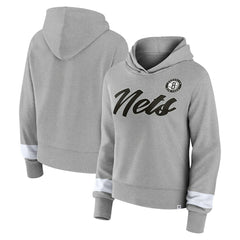 Brooklyn Nets Women's Halftime Pullover Hoodie - Heather Gray sale