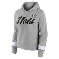 Brooklyn Nets Women's Halftime Pullover Hoodie - Heather Gray sale