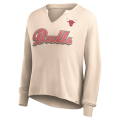 Chicago Bulls Women's Go For It Long Sleeve Notch Neck T-Shirt sale - Tan shop