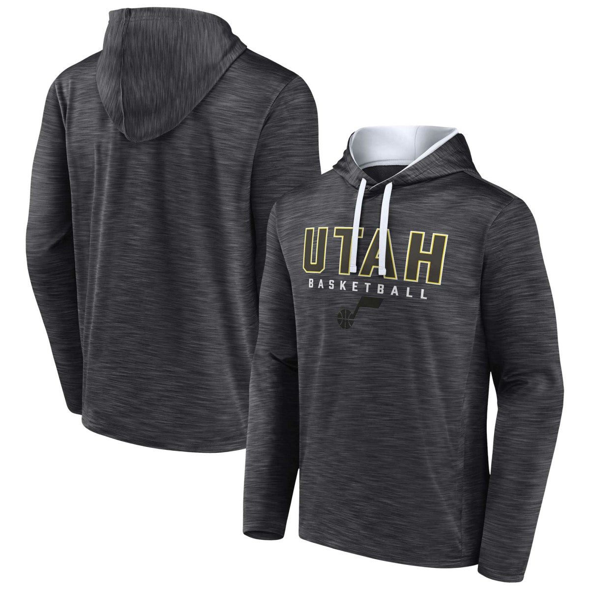 Utah Jazz Fast Break Pullover Hoodie - Heather Charcoal shop