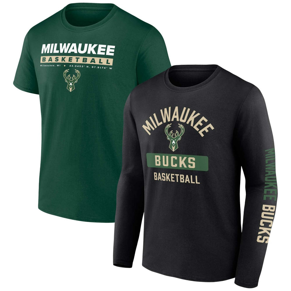 Milwaukee Bucks Two-Pack Just Net Combo Set - Hunter Green/Black for sale