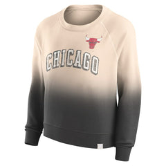 Chicago Bulls Women's Lounge Arch Raglan Pullover Sweatshirt - Tan/Black cheap