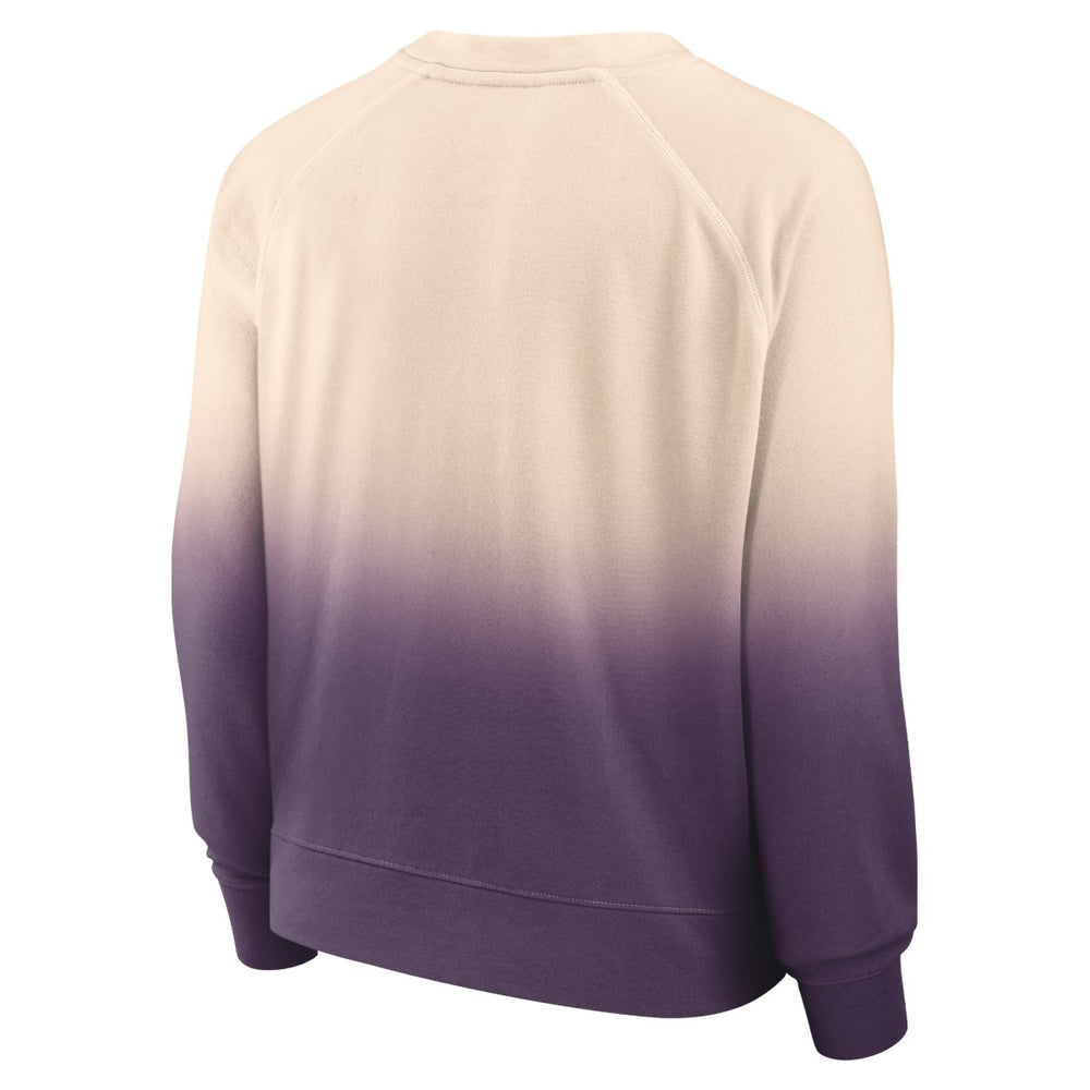 Los Angeles Lakers Women's Lounge Arch Raglan Pullover Sweatshirt - Tan/Purple cheap