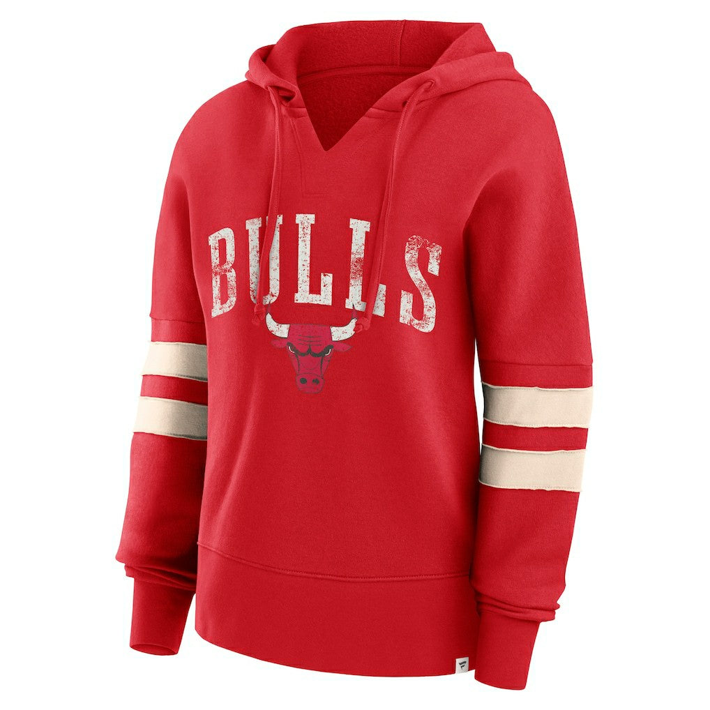 Chicago Bulls Women's Bold Move Dolman V-Neck High Hip Hoodie - Red sale