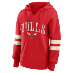 Chicago Bulls Women's Bold Move Dolman V-Neck High Hip Hoodie - Red sale