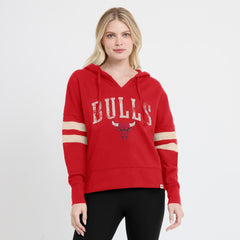 Chicago Bulls Women's Bold Move Dolman V-Neck High Hip Hoodie - Red sale