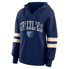 Memphis Grizzlies Women's Bold Move Dolman V-Neck High Hip Hoodie - Navy sale