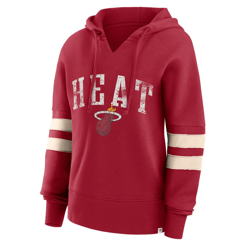 Miami Heat Women's Bold Move Dolman V-Neck High Hip Hoodie - Red for sale