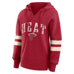 Miami Heat Women's Bold Move Dolman V-Neck High Hip Hoodie - Red for sale