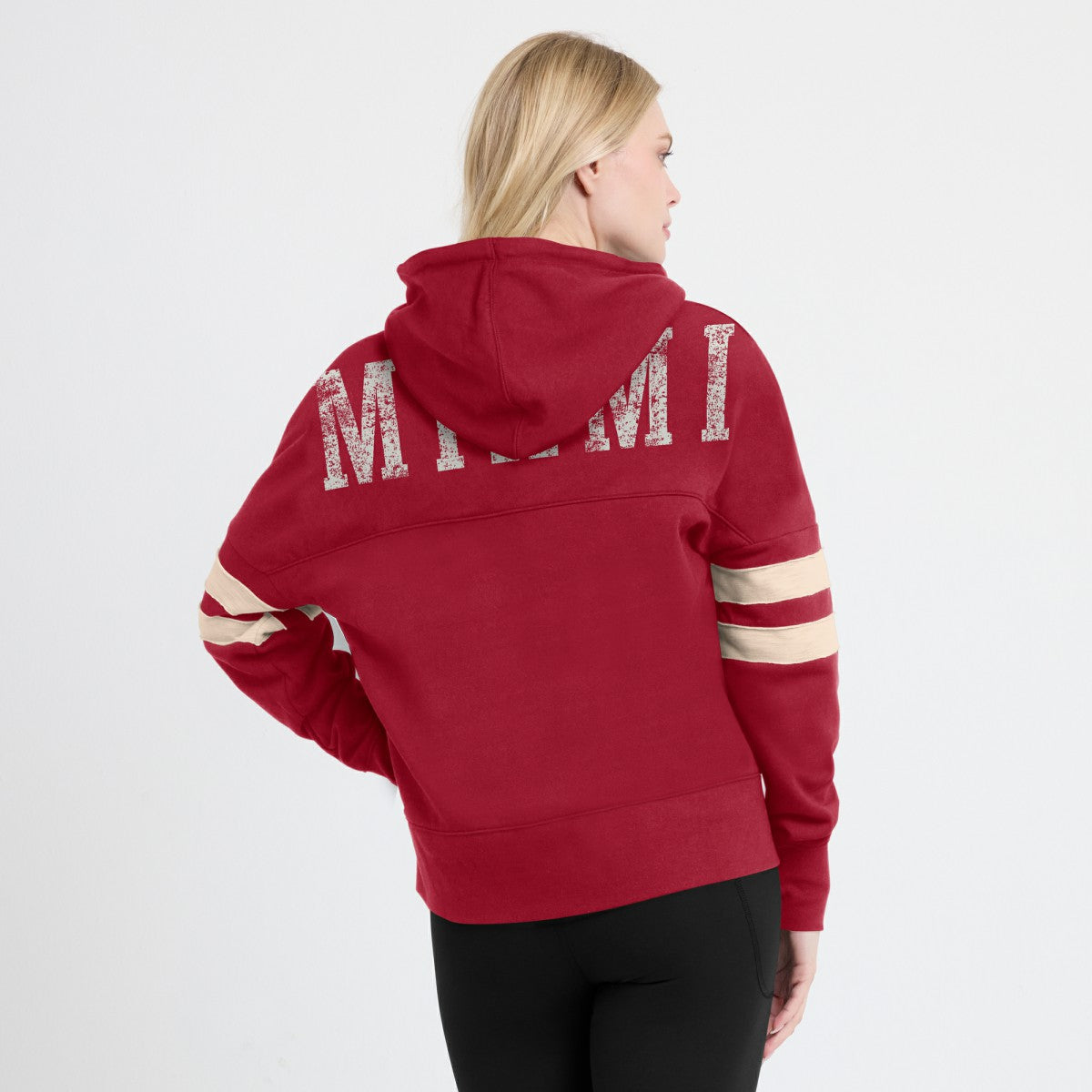 Miami Heat Women's Bold Move Dolman V-Neck High Hip Hoodie - Red for sale