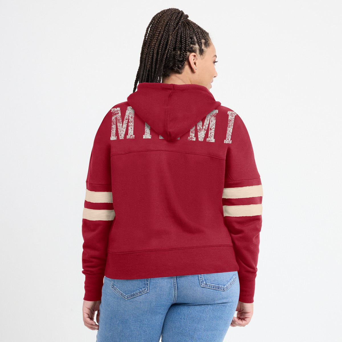 Miami Heat Women's Bold Move Dolman V-Neck High Hip Hoodie - Red for sale
