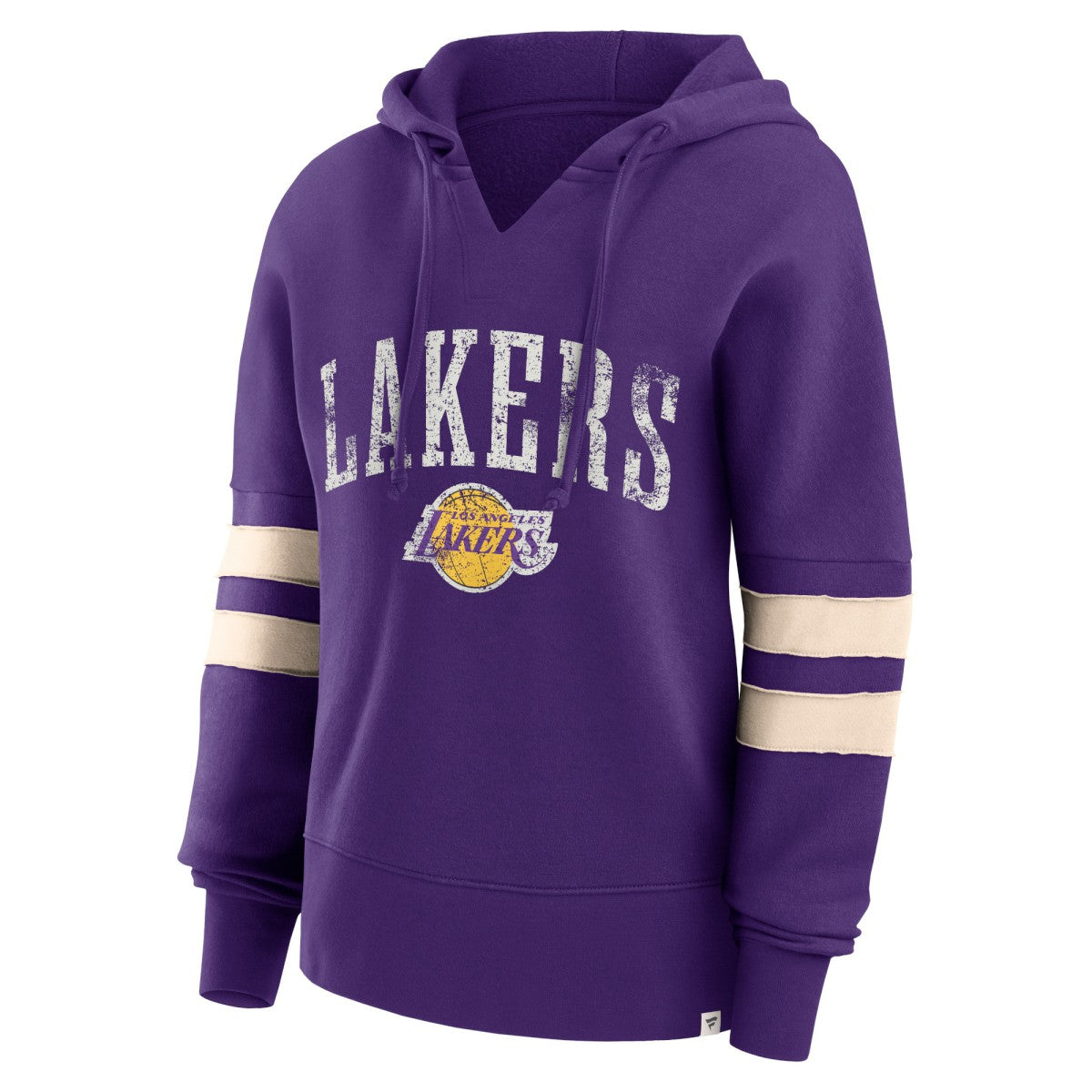 Los Angeles Lakers Women's Bold Move Dolman V-Neck High Hip Hoodie - Purple for sale