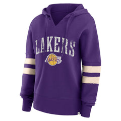 Los Angeles Lakers Women's Bold Move Dolman V-Neck High Hip Hoodie - Purple for sale