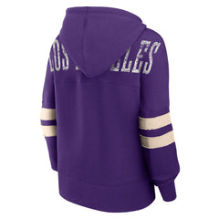 Los Angeles Lakers Women's Bold Move Dolman V-Neck High Hip Hoodie - Purple for sale