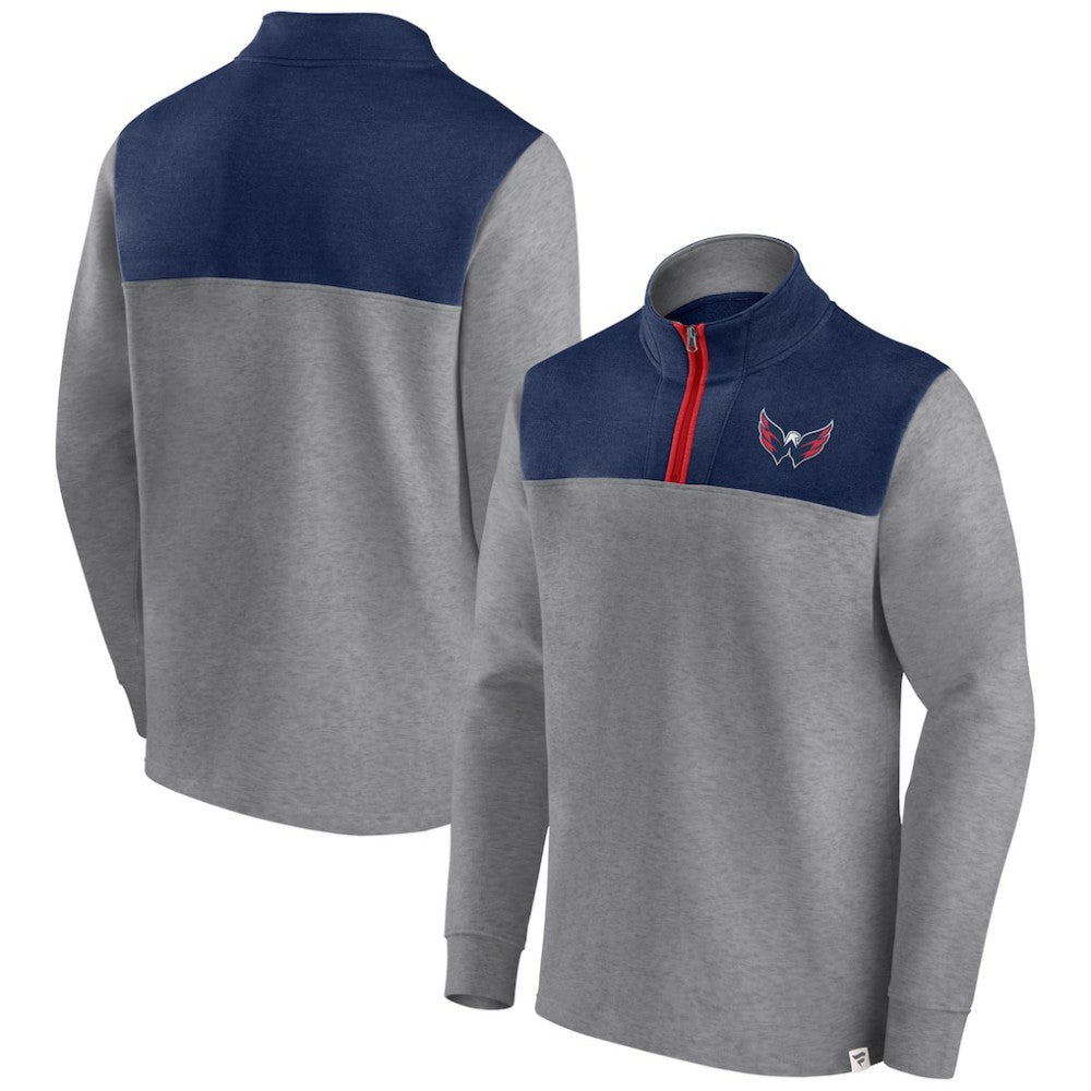 Washington Capitals Fanatics Launch It Quarter-Zip Jacket - Heather Gray Jackets