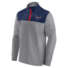 Washington Capitals Fanatics Launch It Quarter-Zip Jacket - Heather Gray Jackets