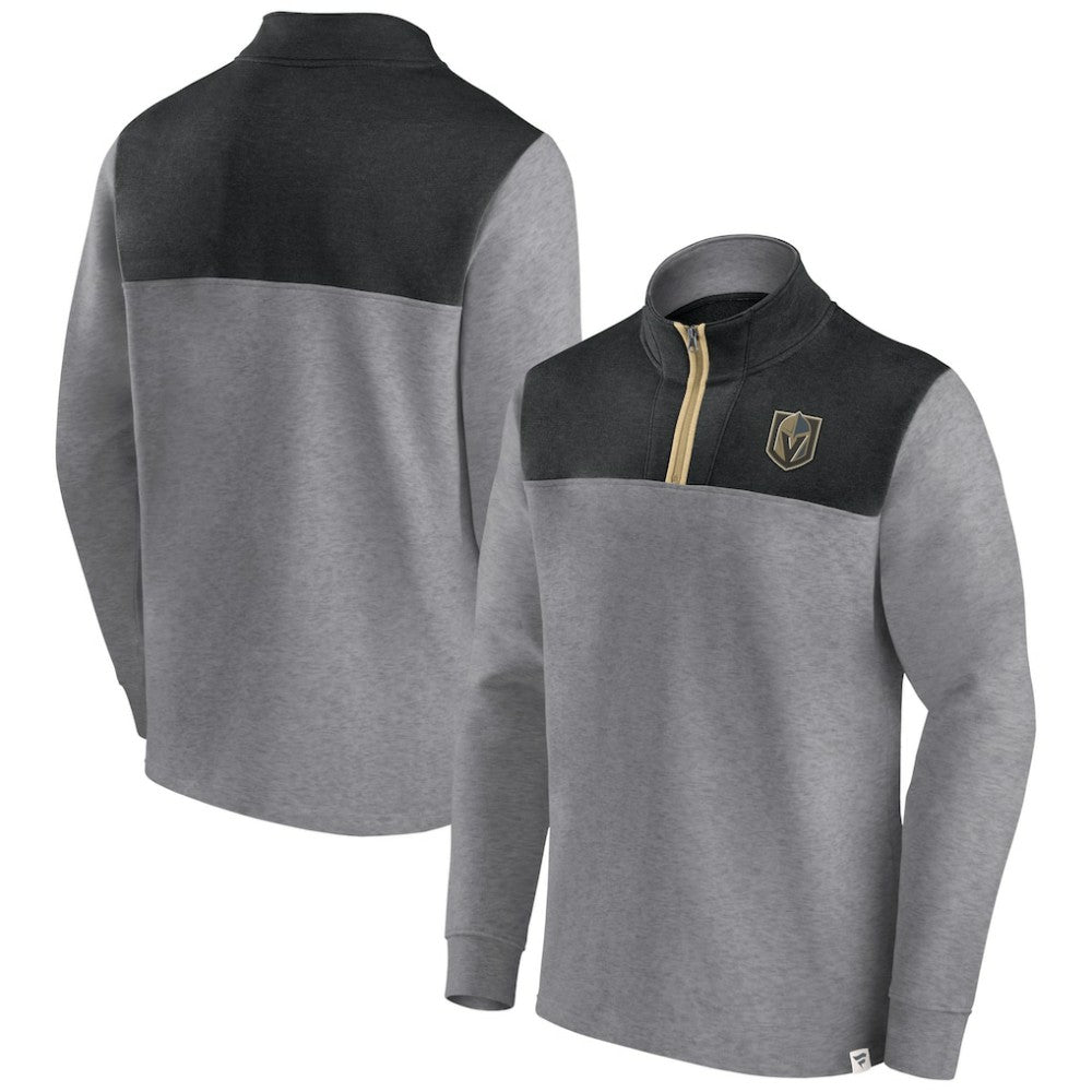 Vegas Golden Knights Fanatics Launch It Quarter-Zip Jacket - Heather Gray Jackets