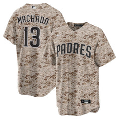 Manny Machado San Diego Padres USMC Alternate Replica Player Jersey Camo