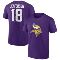 Justin Jefferson Minnesota Vikings Icon Player Name & Number T-Shirt - Purple sale