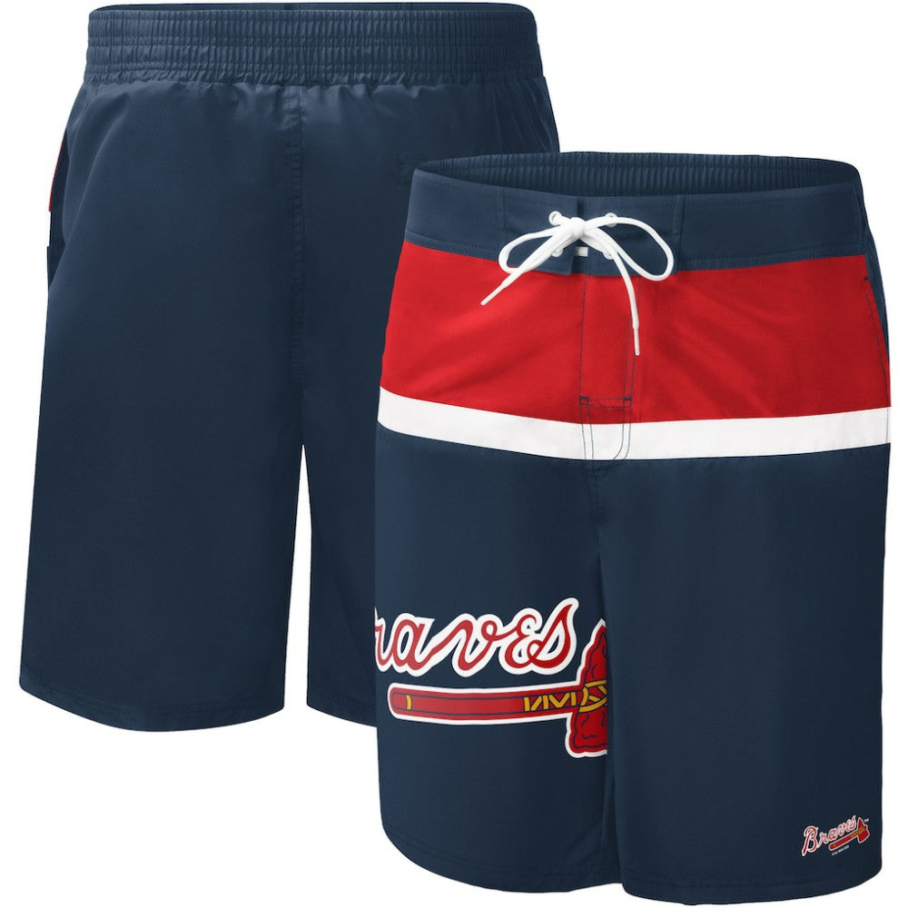 Atlanta Braves G-III Sports by Carl Banks Sea Wind Swim Shorts Navy