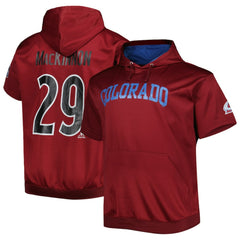 Nathan MacKinnon Colorado Avalanche Fanatics Big & Tall Name & Number Pullover Hoodie - Burgundy Hoodies