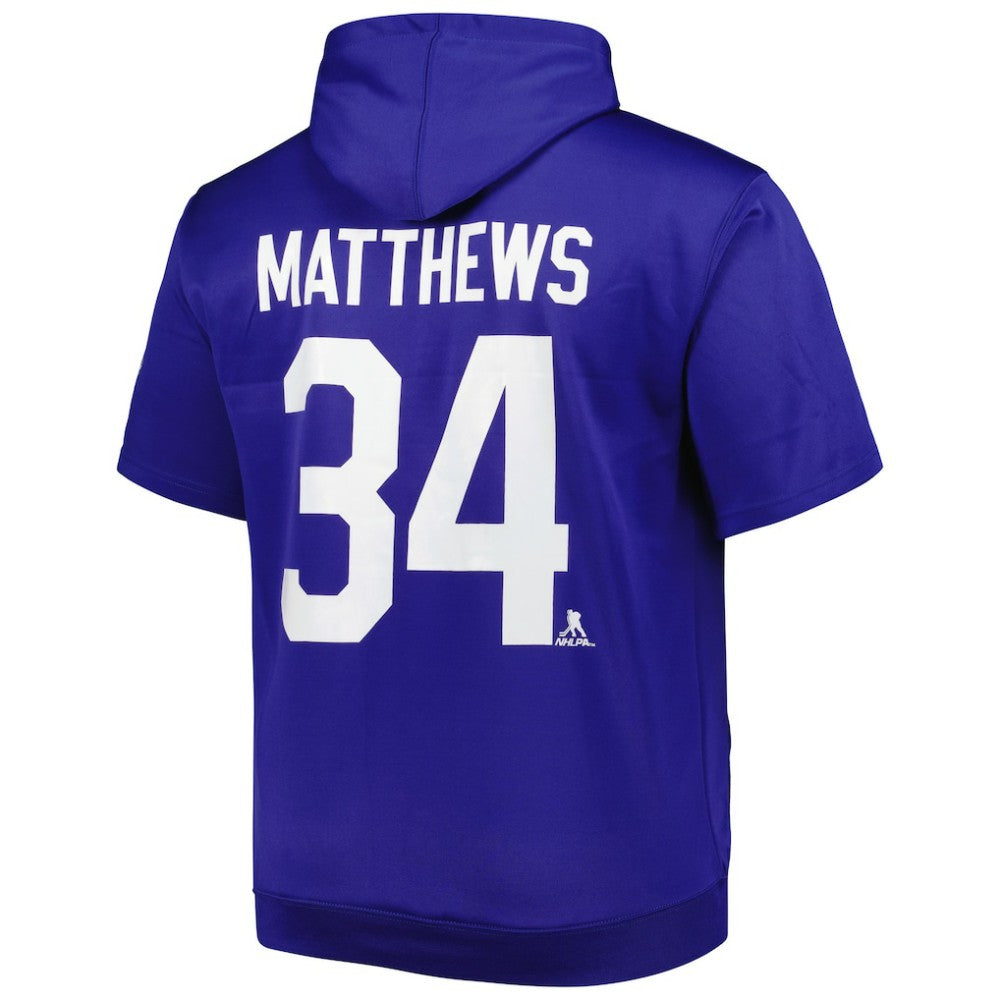 Auston Matthews Toronto Maple Leafs Fanatics Big & Tall Name & Number Pullover Hoodie - Blue Hoodies