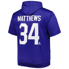Auston Matthews Toronto Maple Leafs Fanatics Big & Tall Name & Number Pullover Hoodie - Blue Hoodies